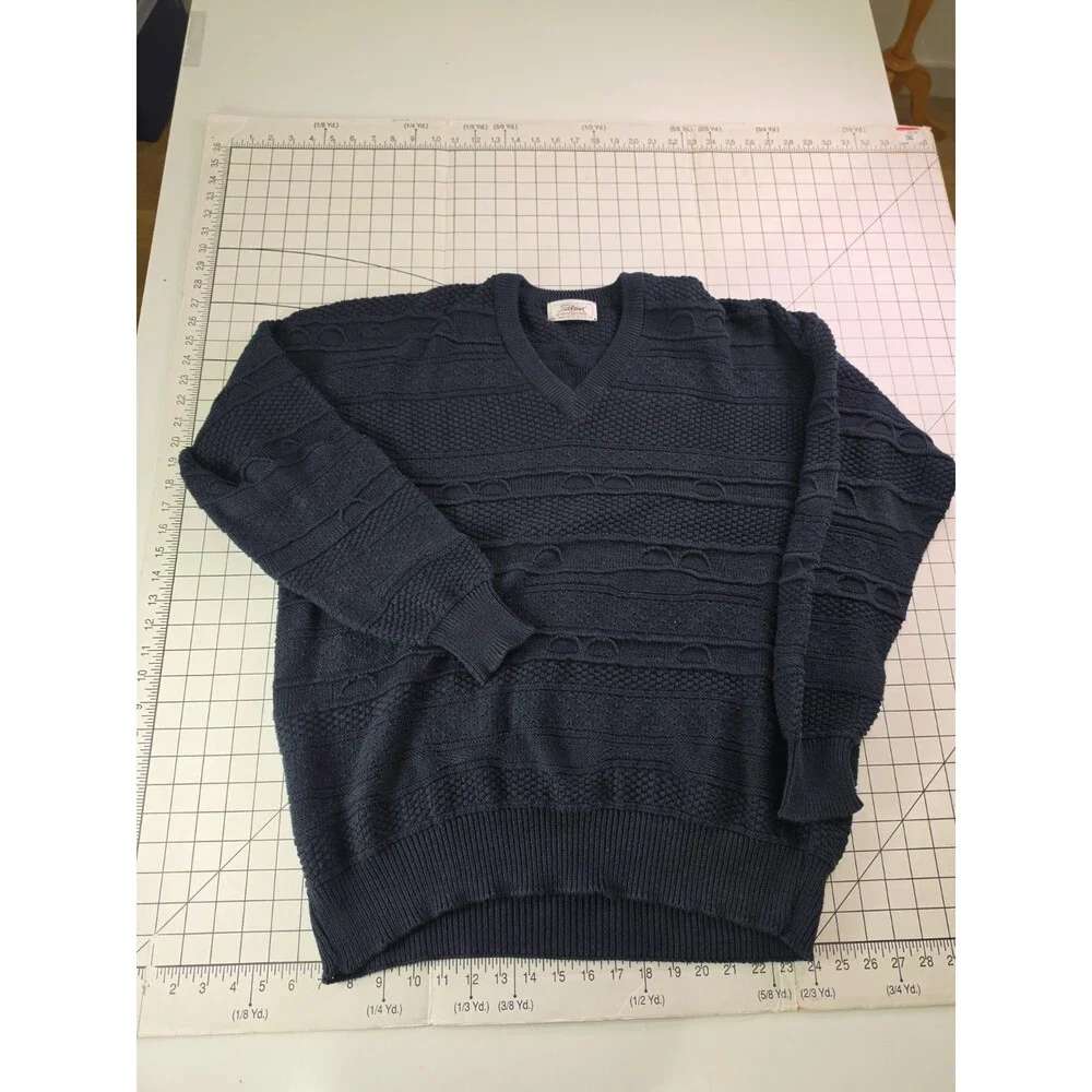Vintage Titleist By Corbin Cotton Cable Kint Sweater Mens Large Black 2XL